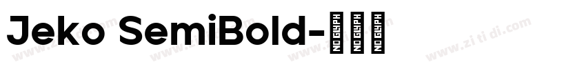 Jeko SemiBold字体转换